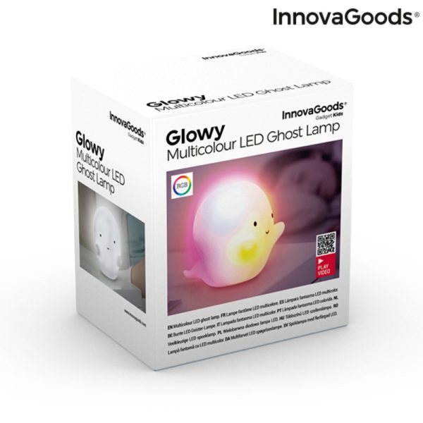 Viacfarebná LED lampa v tvare ducha Glowy InnovaGoods