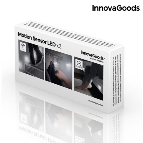 LED svetlo so senzorom pohybu InnovaGoods 2 kusov